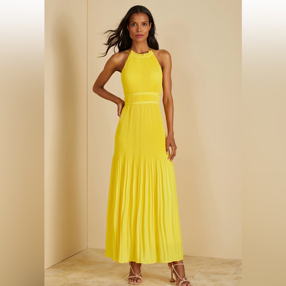 AMUR Garren Midi Dress Yellow